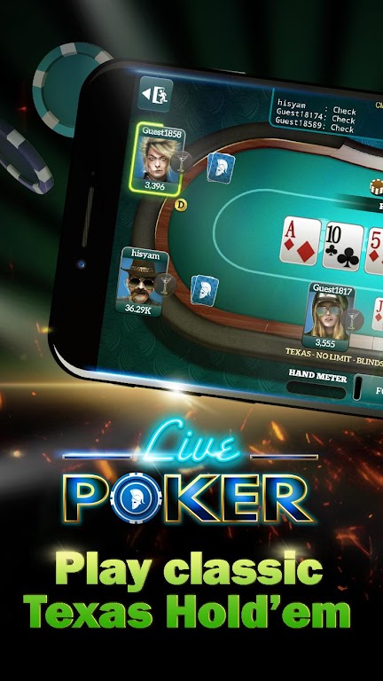 Live Poker Tables–Texas holdem and Omaha Ảnh chụp màn hình 0