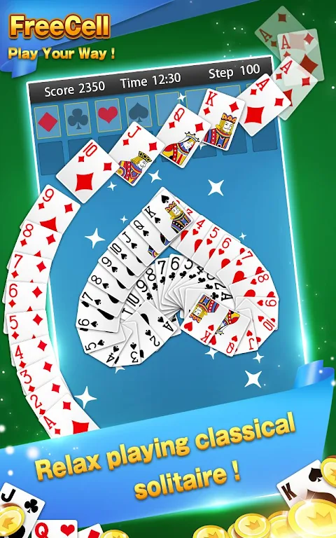 Solitaire - FreeCell Card Game ภาพหน้าจอ 2