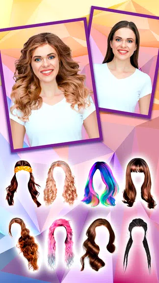 Woman Hairstyle Photo Editor स्क्रीनशॉट 2