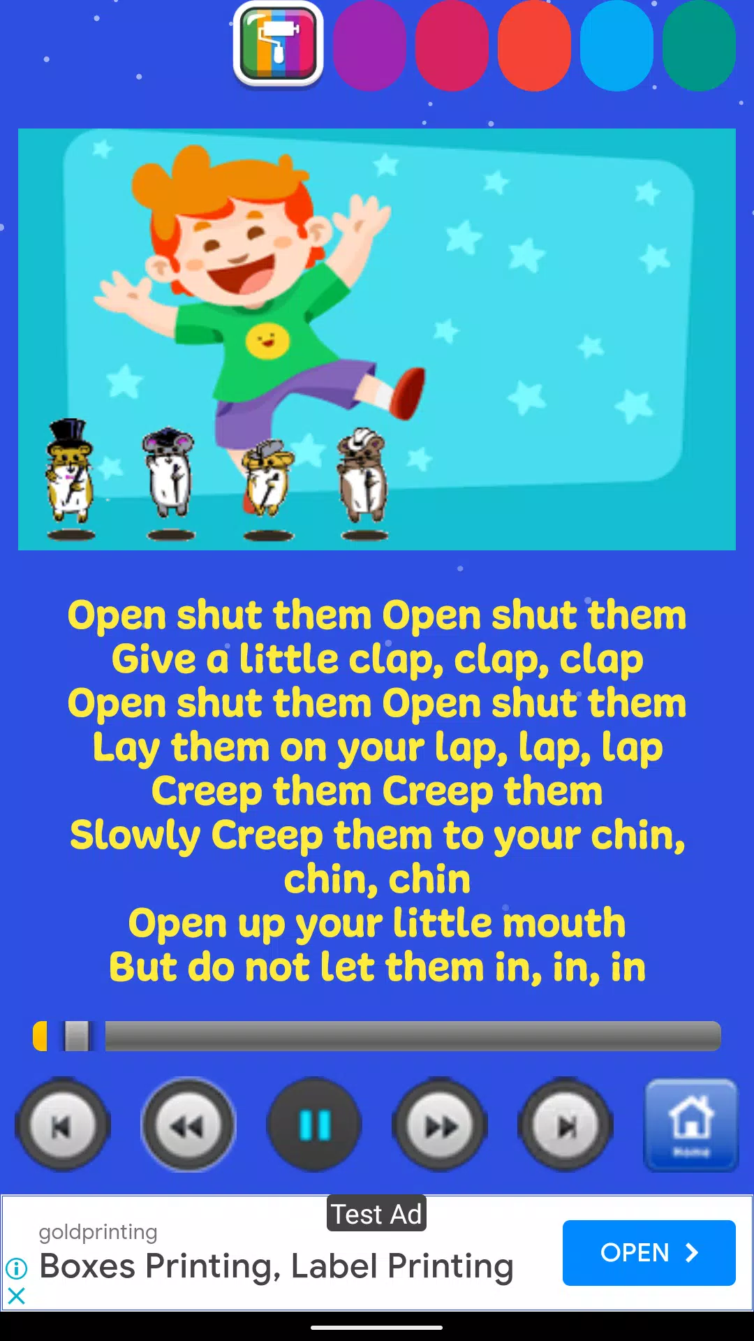 Kids Songs Offline App Ảnh chụp màn hình 3