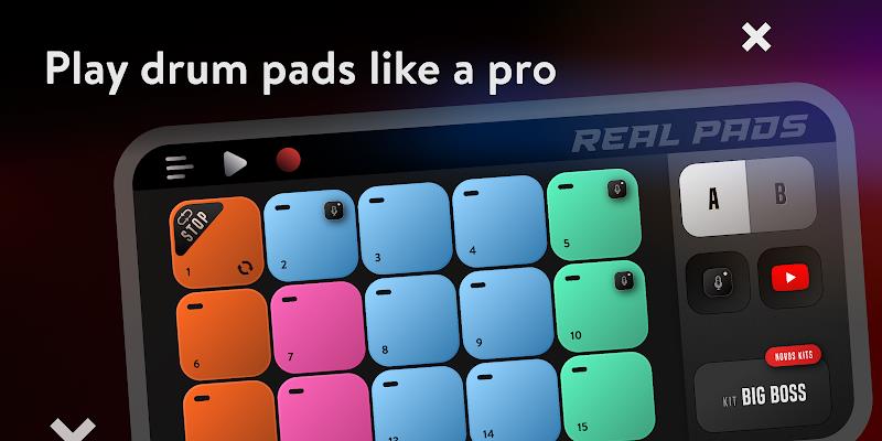 Real Drum Pad: electro beats Screenshot 0