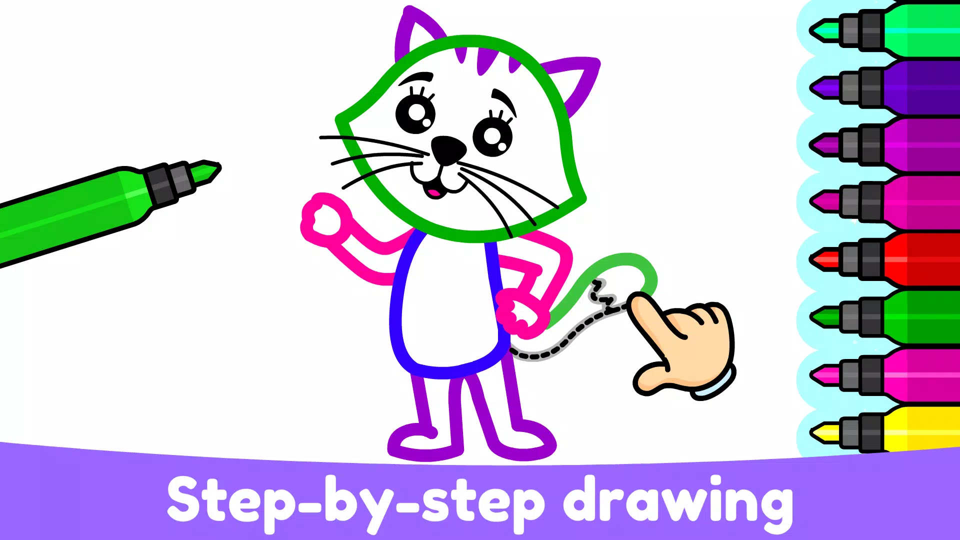 Kids Drawing & Coloring Games Tangkapan skrin 3