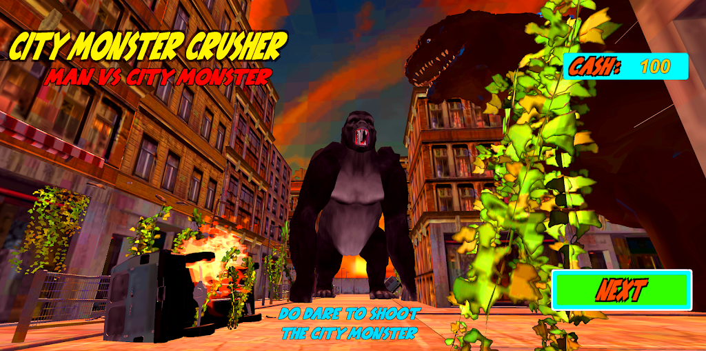 Gorilla Kong Kaiju City Beasts ဖန်သားပြင်ဓာတ်ပုံ 0