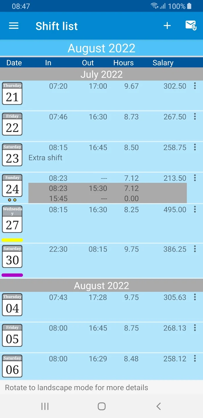 Shift Logger - Time Tracker Schermafbeelding 0