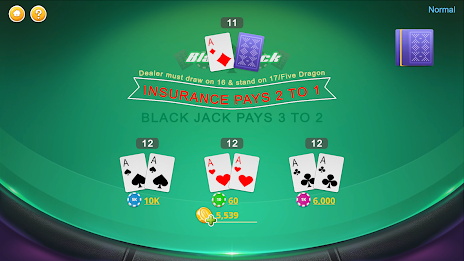 Schermata Blackjack - Casino World 2