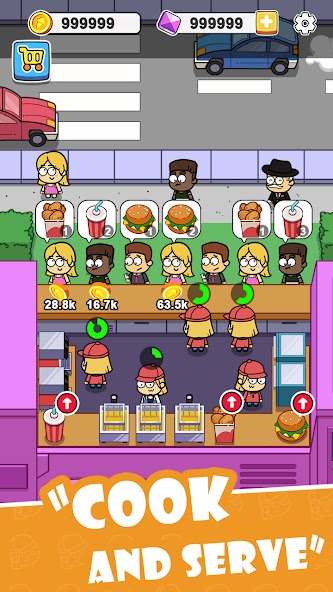 Idle Food Bar: Food Truck Mod Captura de tela 0