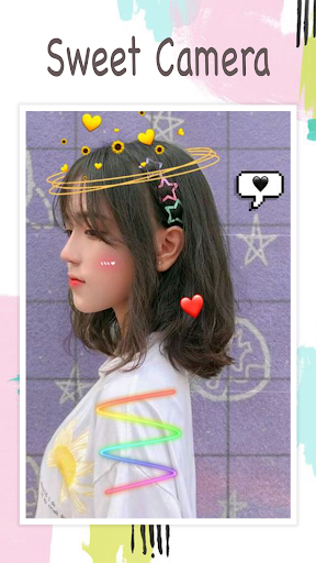 Live face sticker sweet camera Ảnh chụp màn hình 2