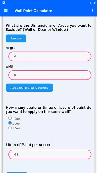 Wall Paint Calculator স্ক্রিনশট 2