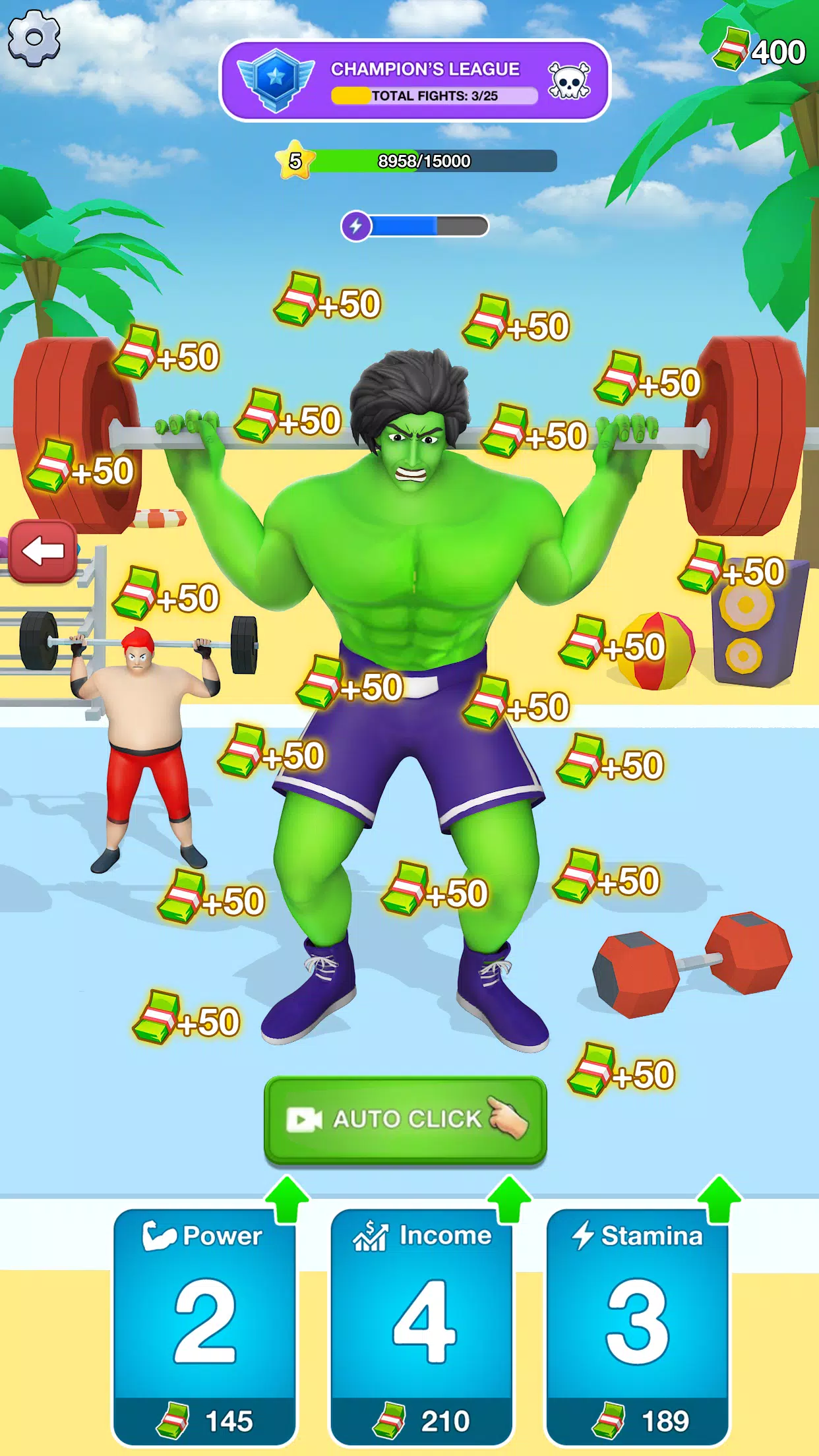 Gym Clicker Hero: Idle Muscles Captura de tela 2