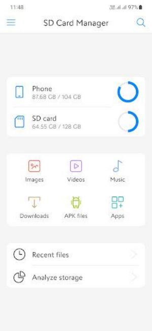 SD Card Manager For Android Скриншот 2