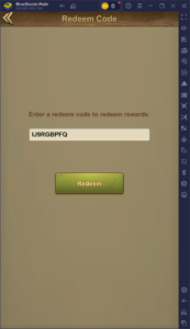 Redeeming a Code in Lost in Blue 2