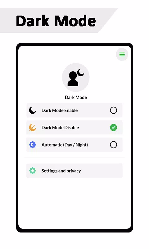 Dark Mode ဖန်သားပြင်ဓာတ်ပုံ 1