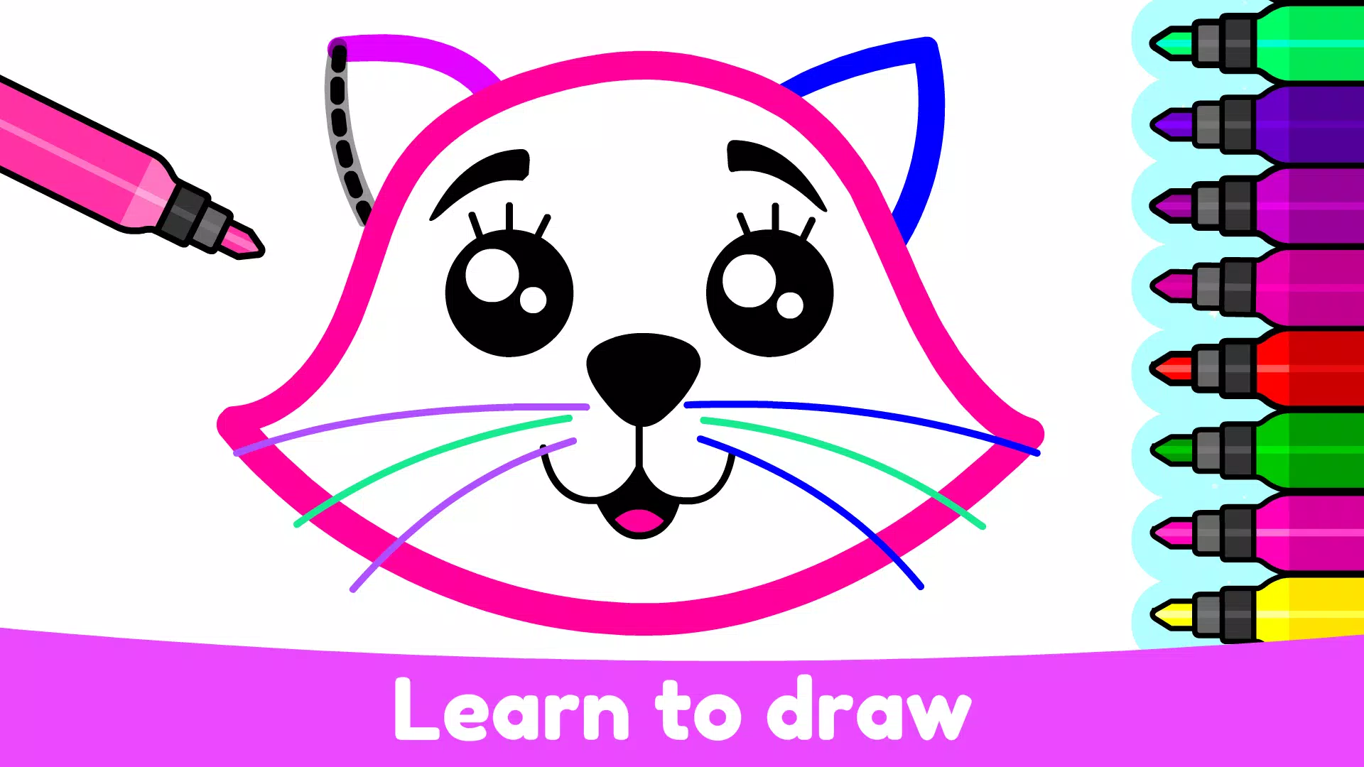 Kids Drawing & Coloring Games Tangkapan skrin 0