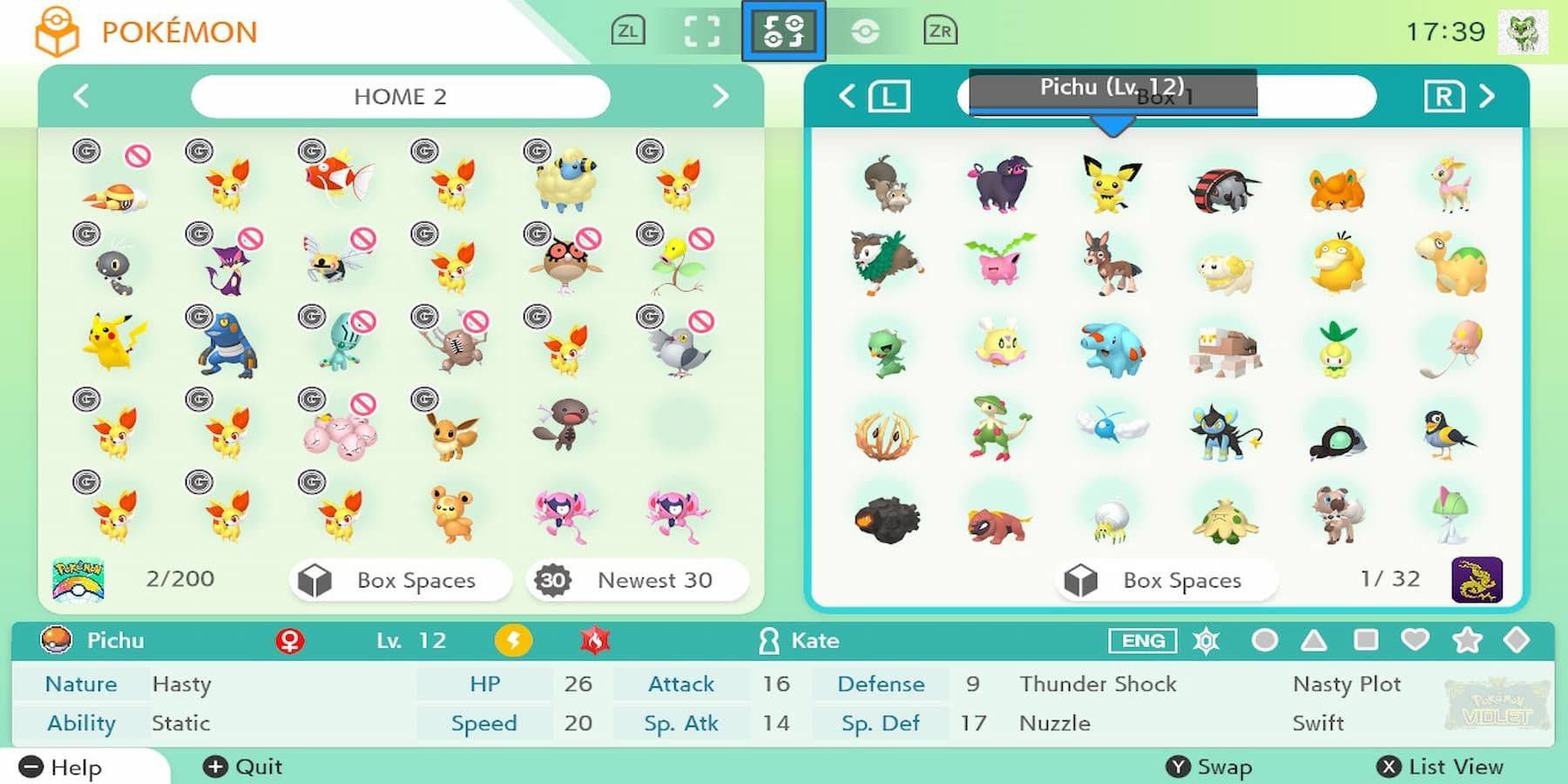 Image: Transferring Pokemon via Pokemon Home
