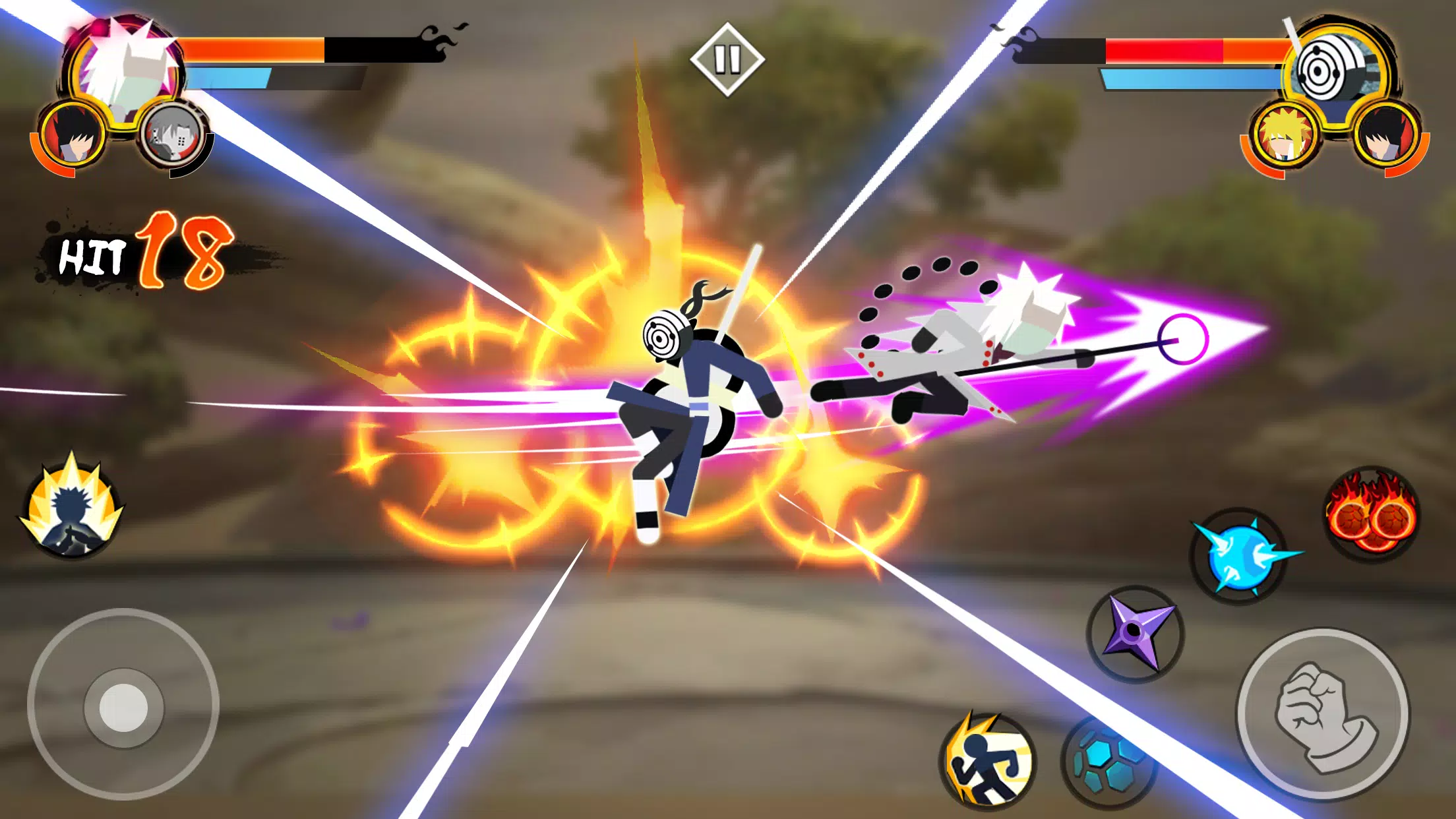 Stick Ninja - 3v3 Battle Captura de tela 1