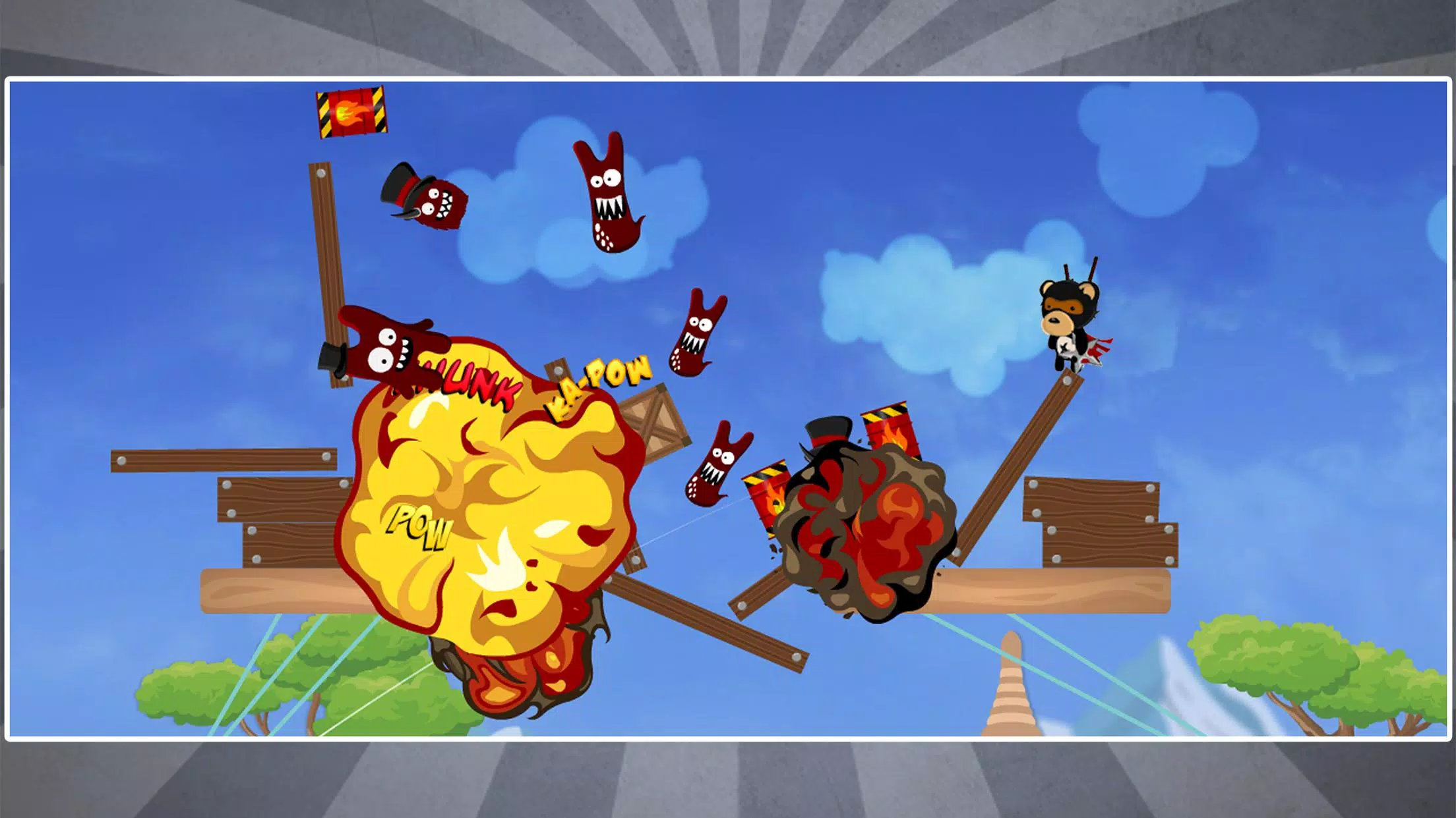 Ninja Bear: Slingshot Shooter Captura de tela 2