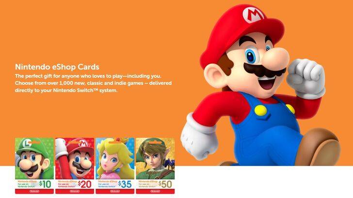 Purchasing eShop Cards