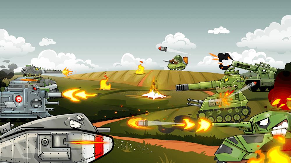 Merge Tanks: Combat war Stars ภาพหน้าจอ 0