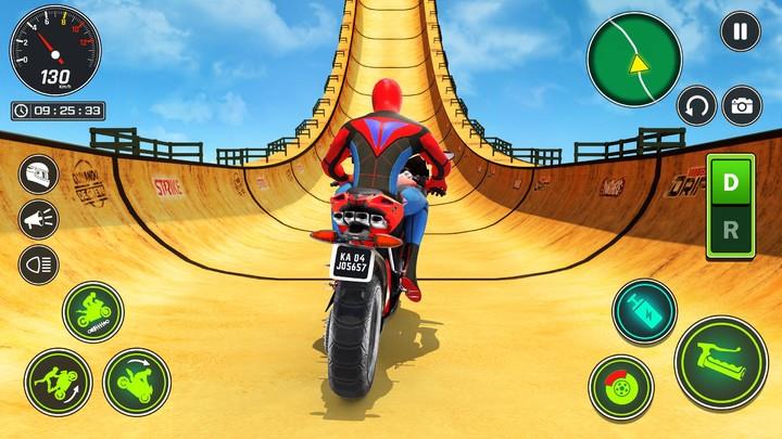 Superhero Bike Stunt Games GT Schermafbeelding 1