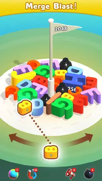 Merge Blocks 3D - 2048 Puzzle স্ক্রিনশট 1