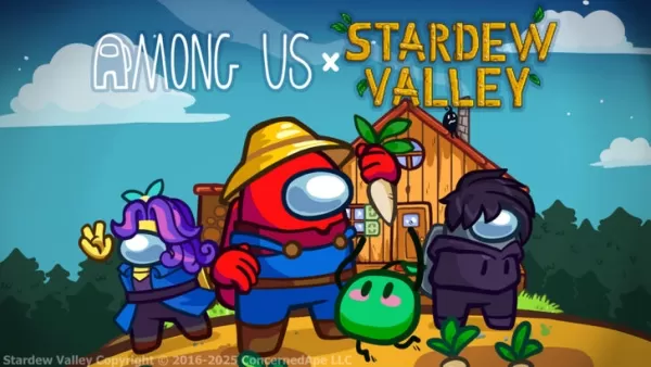 among us x stardew valley official banner with text