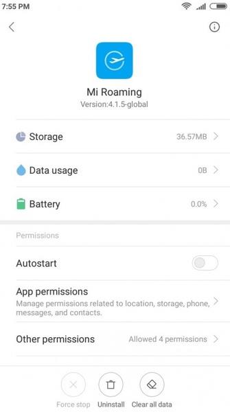 Mi Roaming ภาพหน้าจอ 0