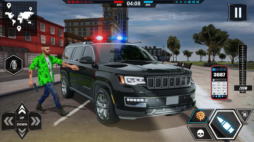 US police Cars Transport truck Schermafbeelding 0