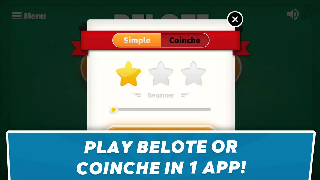 Belote Coinche - card game Screenshot 1