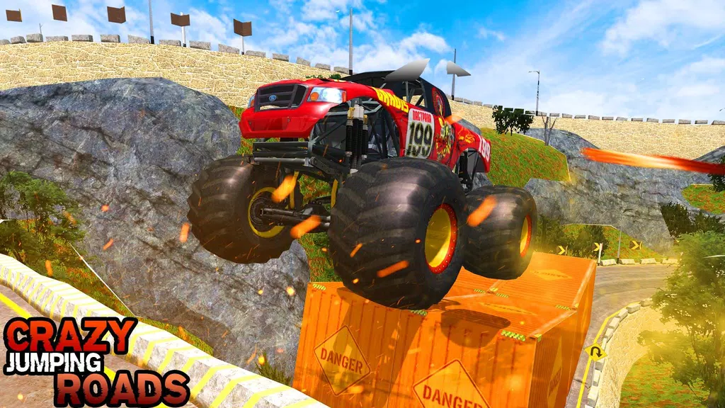 Pickup Truck Hill Climb Racing 스크린샷 1