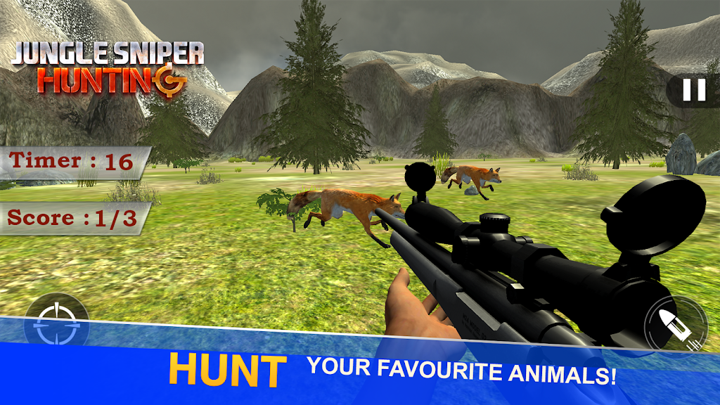 Jungle Sniper Hunting 3D Скриншот 0