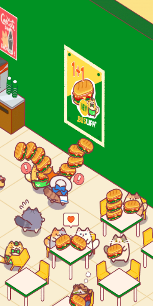 Cat Snack Bar: Cute Food Games Schermafbeelding 2