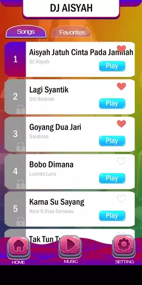 Piano Tiles DJ Aisyah Jamilah 스크린샷 2