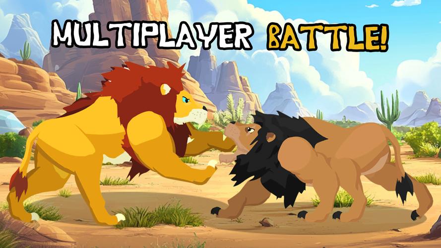Lion Fights Savannah Animals Captura de tela 3
