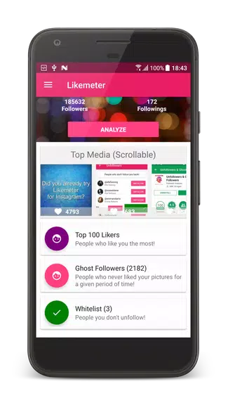Likes & Ghost Followers for Instagram স্ক্রিনশট 1