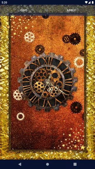 Steampunk Clock Wallpaper Скриншот 2