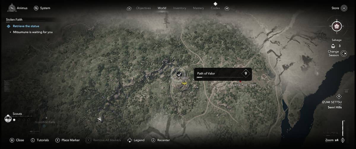 Assassin's Creed Shadows Path of Valor Location