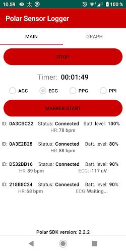 Polar Sensor Logger Captura de tela 0