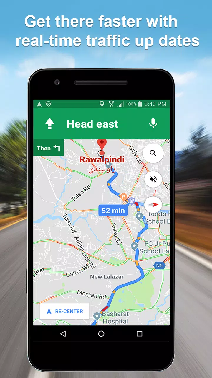 Maps GPS Navigation Route Directions Location Live ဖန်သားပြင်ဓာတ်ပုံ 1