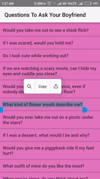 Questions To Ask Your Boyfrien Capture d'écran 1