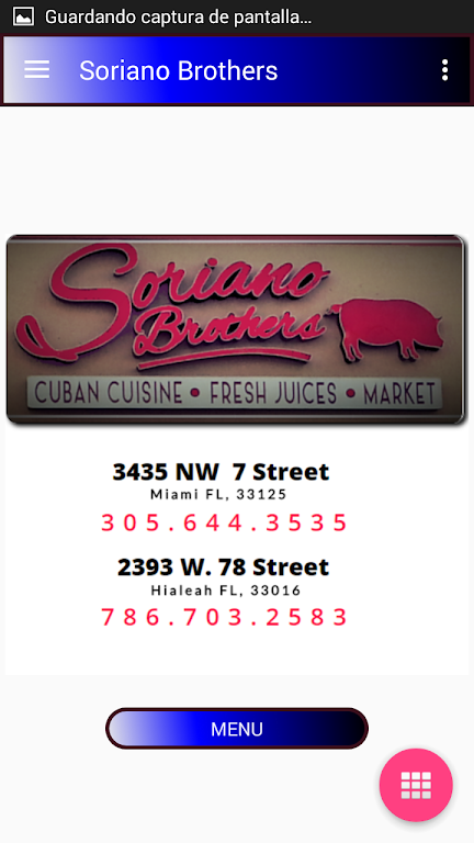 Soriano Brothers Cuban Cuisine Zrzut ekranu 0