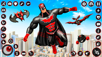 Bat Hero Dark Crime City Game স্ক্রিনশট 1