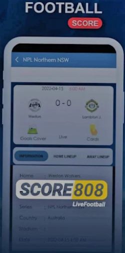 Score808 Sport - Live Football Captura de pantalla 0