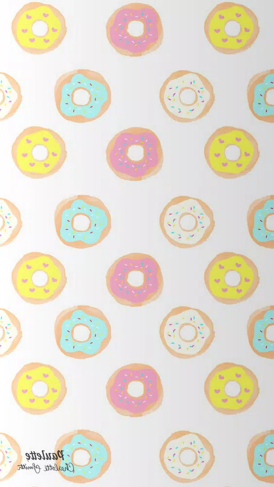 Cute Donut Wallpaper HD 4K स्क्रीनशॉट 1